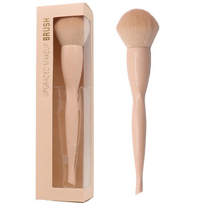 Low price Nylon hair PP handle single brush for makeup cosmetic brush powder brush with window box